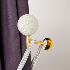 İp Sargı Fon Perde Duvar Bağlama Aparatı (renso) Perde Aksesuarı Ekru