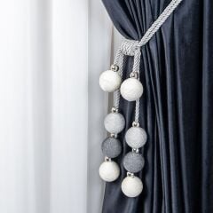 8 Toplu İp Sargı Perde Toplayıcı – Renso Braçol Takım Gri-Krem-Füme