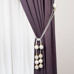 8 Toplu İp Sargı Perde Toplayıcı – Renso Braçol Takım Krem-Nohut