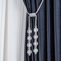 Kornişe Takmalı Perde Bağı Braçol Perde Aksesuarı Gümüş