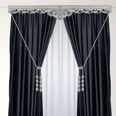 Kornişe Takmalı Perde Bağı Braçol Perde Aksesuarı Gümüş