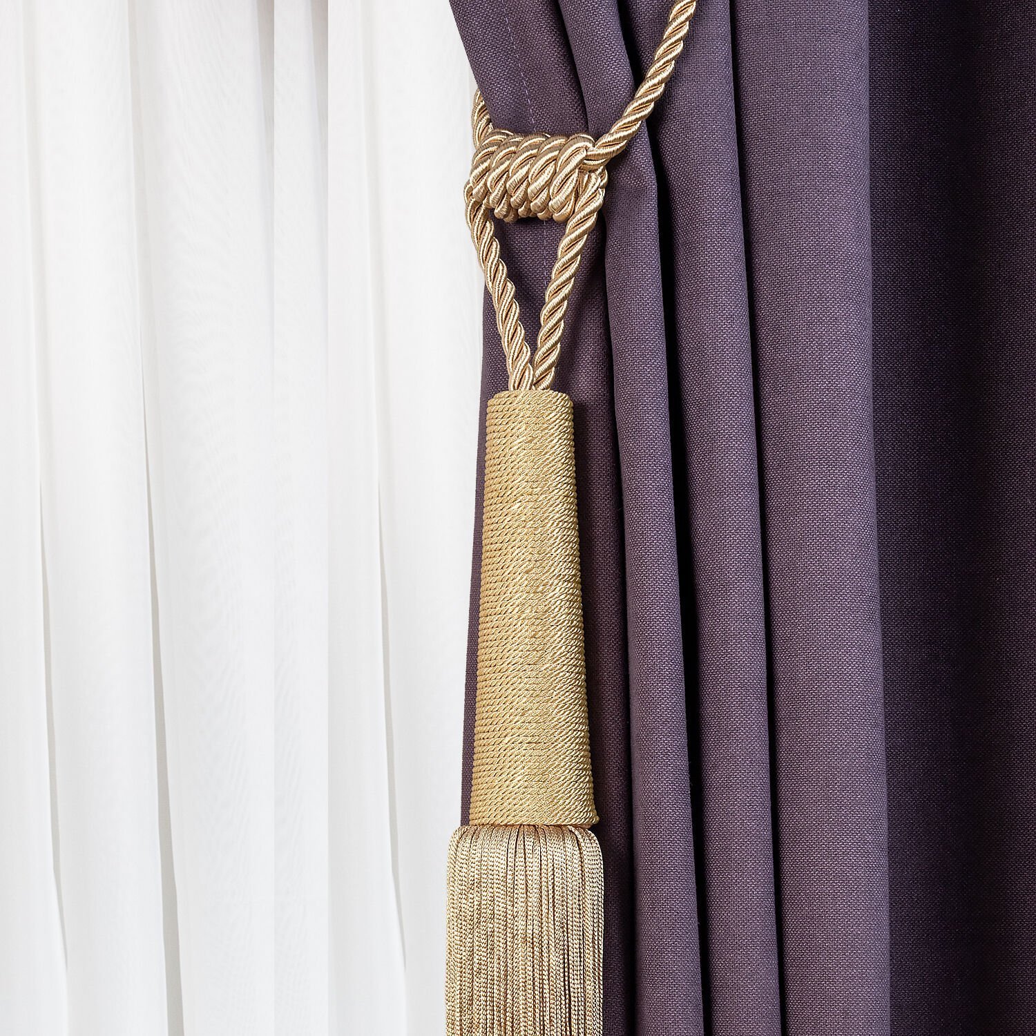 Kornişe Takmalı İp Sargı Perde Bağı Braçol Perde Aksesuarı