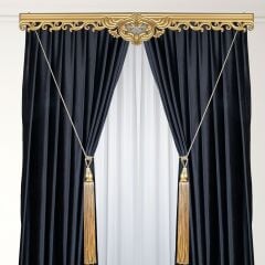 Kornişe Takmalı Ahşap Perde Bağı Braçol Perde Aksesuarı