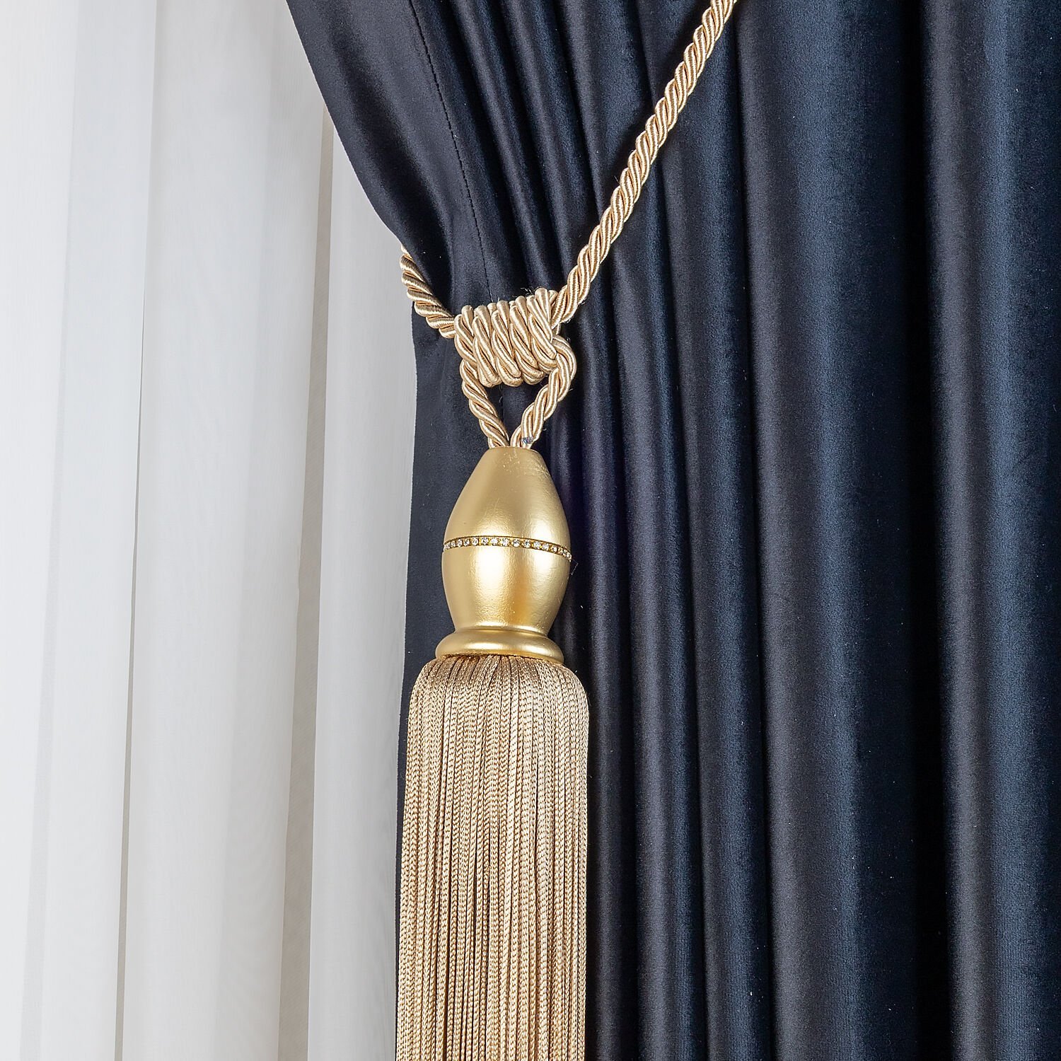 Kornişe Takmalı Ahşap Perde Bağı Braçol Perde Aksesuarı