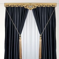 Kornişe Takmalı Ahşap Perde Bağı Braçol Perde Aksesuarı