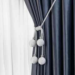 Kornişe Takmalı 4 Toplu İp Sargı Perde Bağı Braçol Perde Aksesuarı