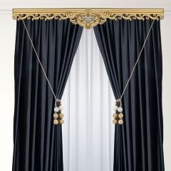 Kornişe Takmalı 6 Toplu İp Sargı Perde Bağı Braçol Perde Aksesuarı