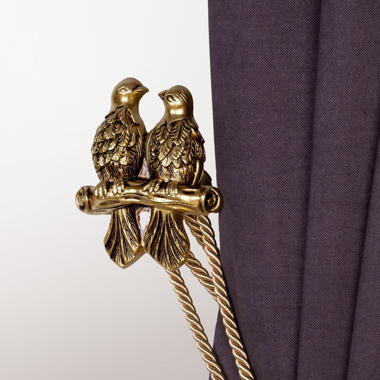 Kuş Detaylı Fon Perde Duvar Bağlama Aparatı (renso) Perde Aksesuarı