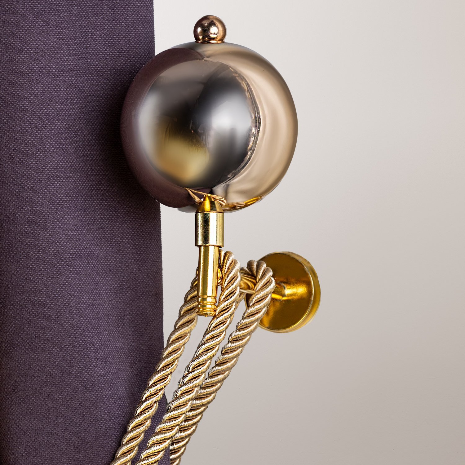 Metal Toplu Fon Perde Duvar Bağlama Aparatı (renso) Perde Aksesuarı