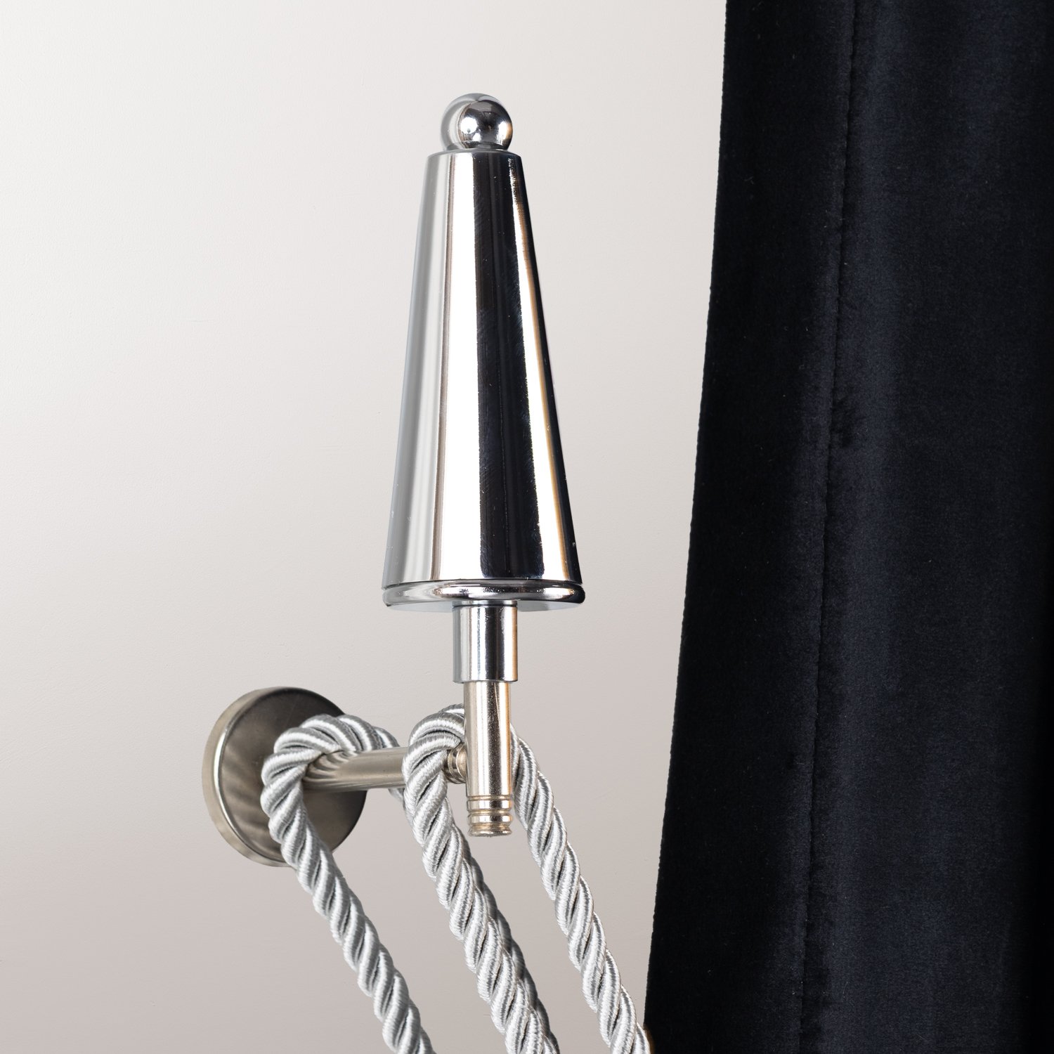 Fon Perde Duvar Bağlama Aparatı (renso) Perde Aksesuarı Gümüş