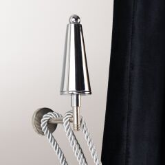 Fon Perde Duvar Bağlama Aparatı (renso) Perde Aksesuarı Gümüş