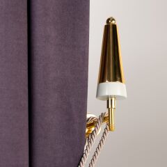 Fon Perde Duvar Bağlama Aparatı (renso) Perde Aksesuarı Altın - Krem