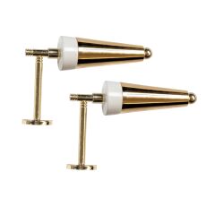 Fon Perde Duvar Bağlama Aparatı (renso) Perde Aksesuarı Altın - Krem