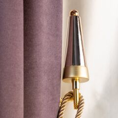 Fon Perde Duvar Bağlama Aparatı (renso) Perde Aksesuarı Altın - Mat