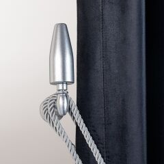 Ahşap Fon Perde Duvar Bağlama Aparatı (renso) Perde Aksesuarı Gümüş