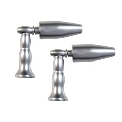 Ahşap Fon Perde Duvar Bağlama Aparatı (renso) Perde Aksesuarı Gümüş