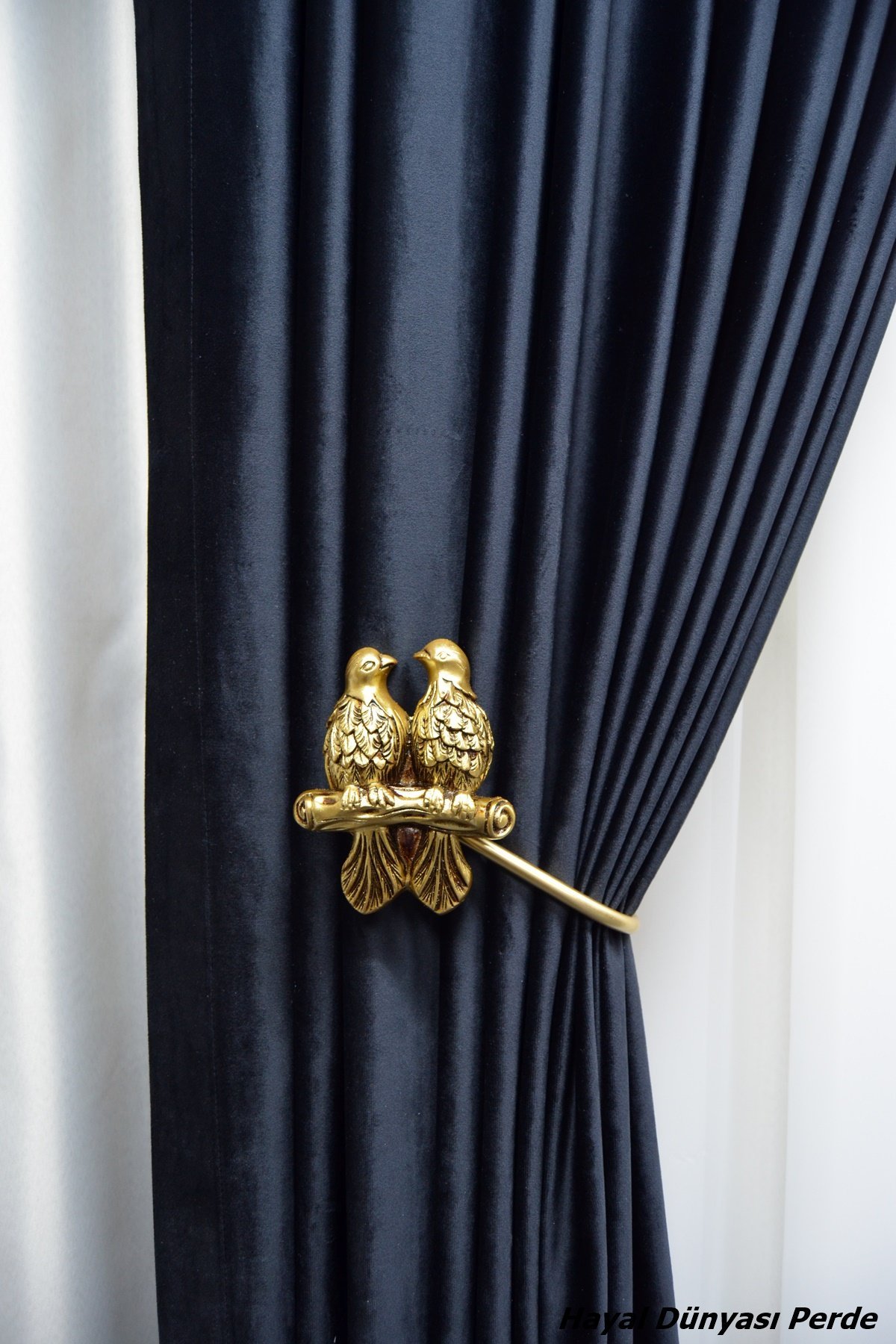 Kuş Detaylı Dekoratif Perde Kol Bağı
