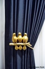 Kuş Detaylı Dekoratif Perde Kol Bağı