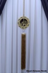 Özel Tasarım Allah Yazılı Perde Sarkıt Süsü Perde Aksesuarı