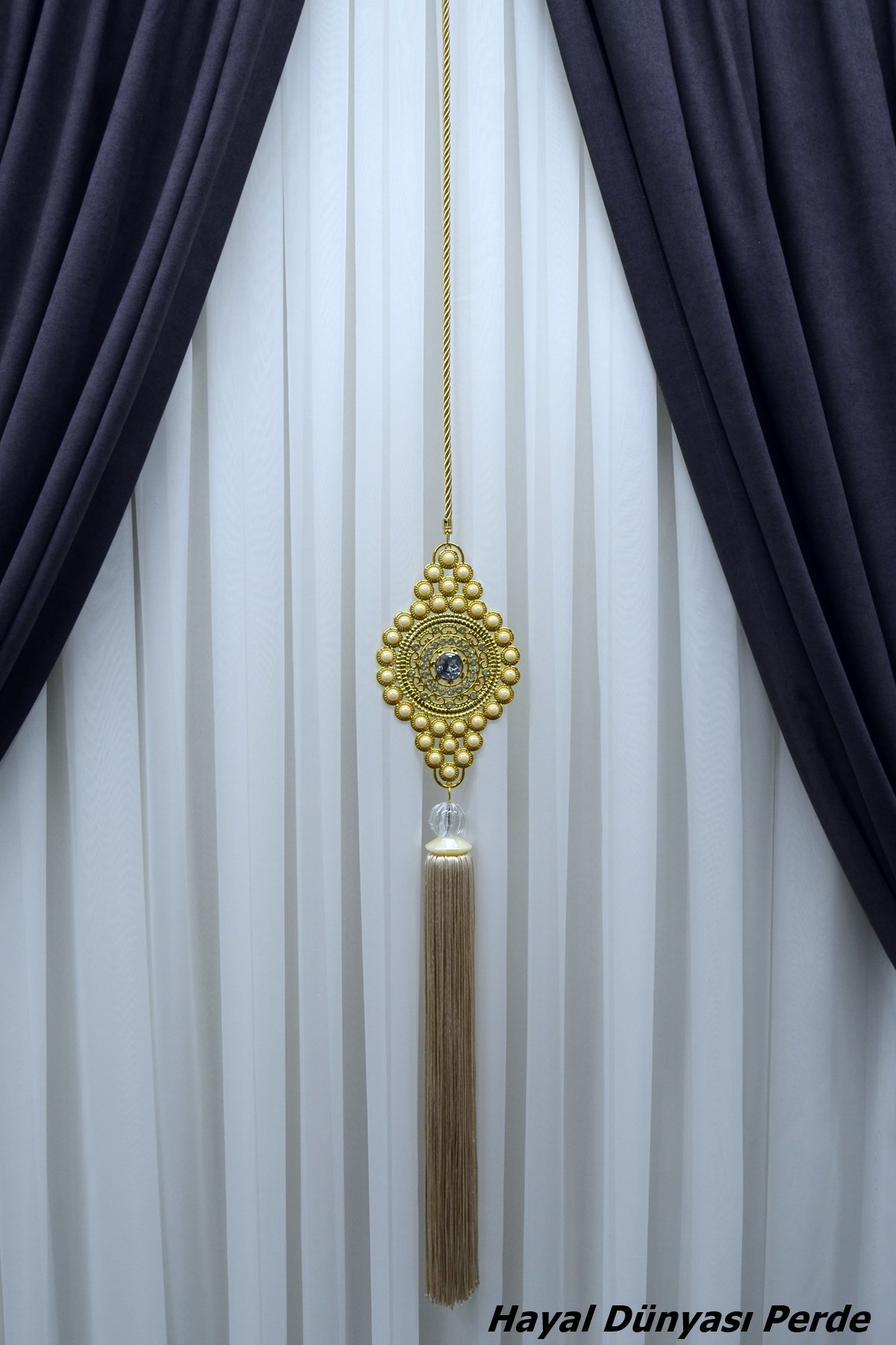 İnci Detaylı Perde Sarkıt Süsü Perde Aksesuarı